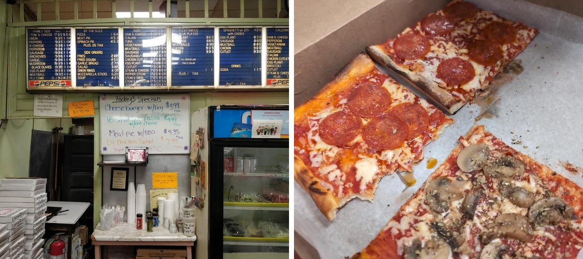PJ'S Pizza Place Menu